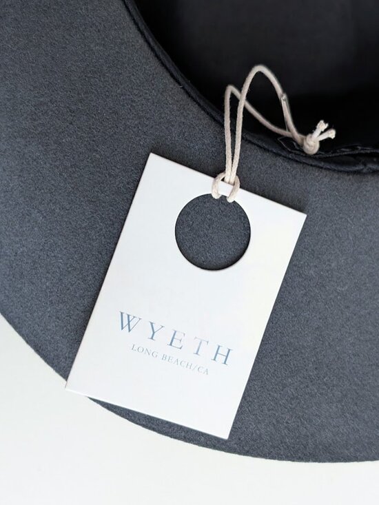 Wyeth River Charcoal Grey Wool Fedora Hat OS NWT